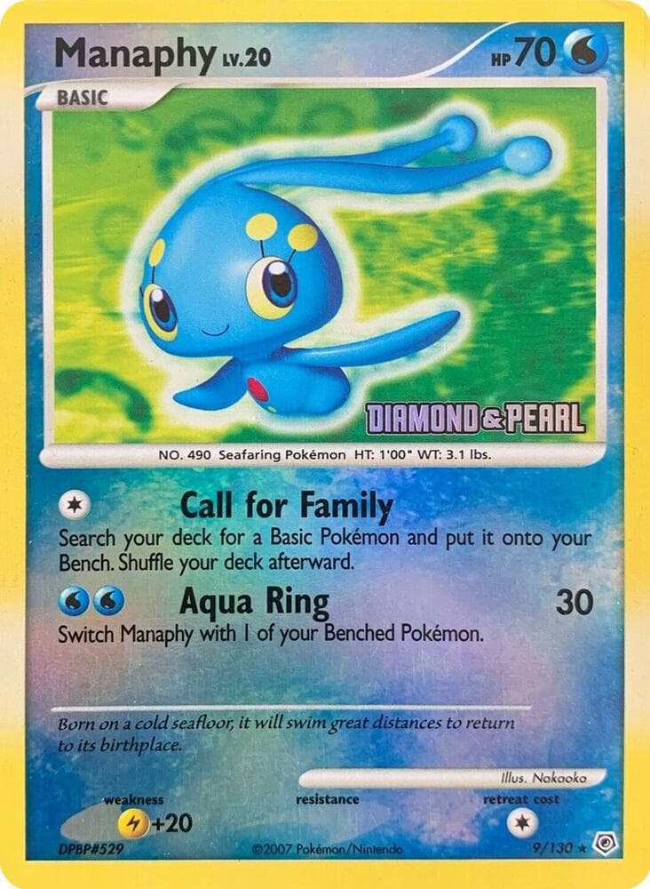 Manaphy - 9/130 [Diamond & Pearl] — Burger King Promos 9 Pokémon card