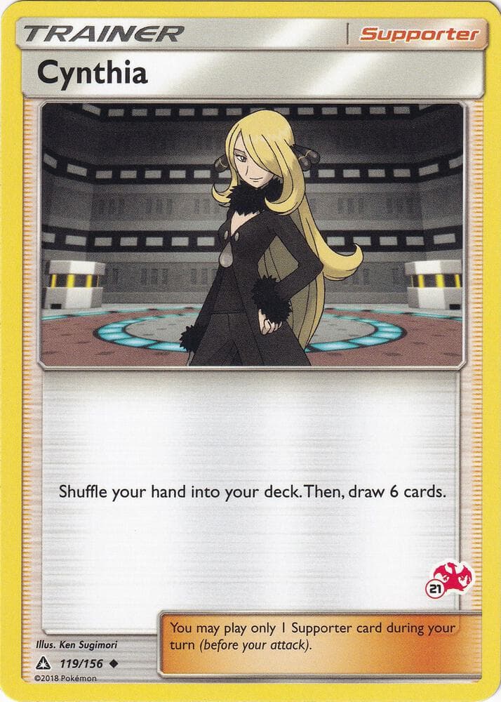 Cynthia - 119/156 (#21 Charizard Stamped) — Battle Academy 119 Pokémon card