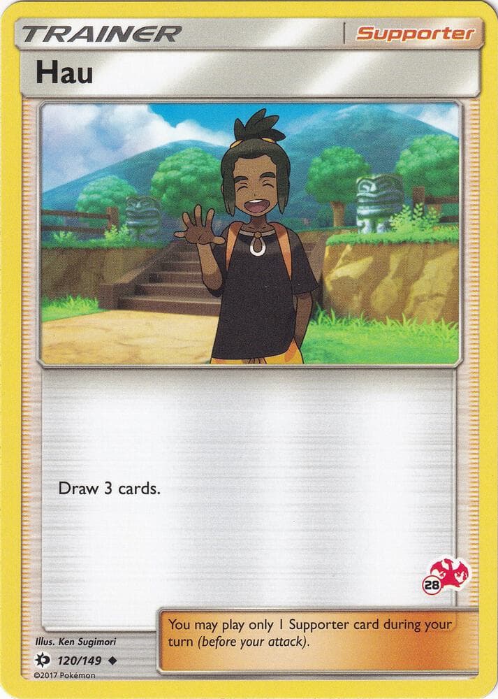 Hau - 120/149 (#28 Charizard Stamped) — Battle Academy 120 Pokémon card