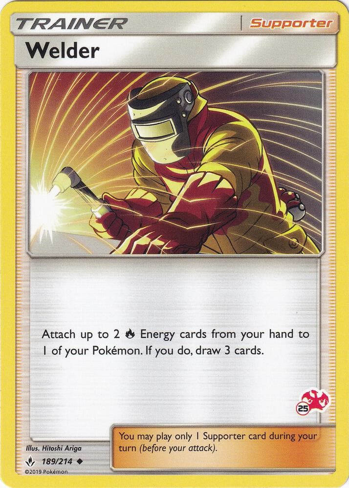 Welder - 189/214 (#25 Charizard Stamped) — Battle Academy 189 Pokémon card
