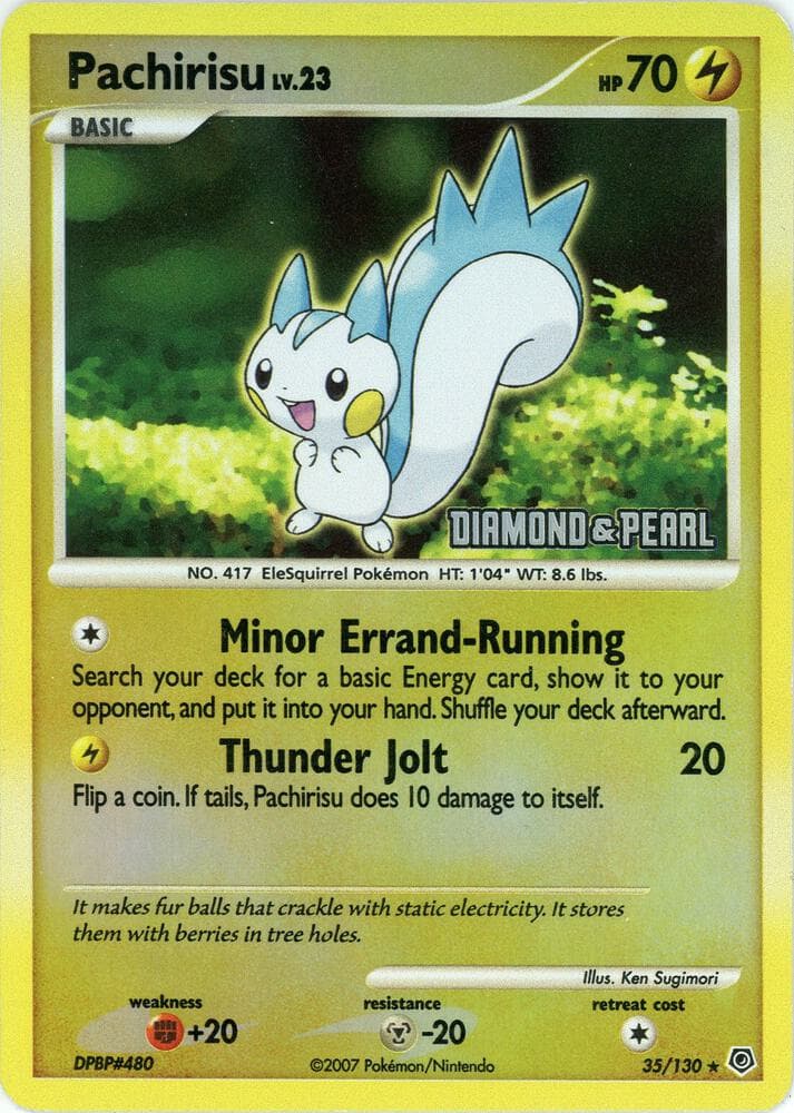 Pachirisu - 35/130 [Diamond & Pearl] — Burger King Promos 35 Pokémon card