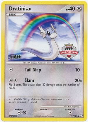 Dratini - 91/146 (City Championships) [Staff] — League & Championship Cards 91 Pokémon card