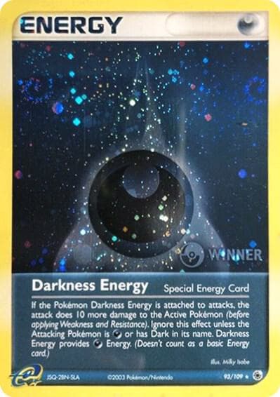 Darkness Energy (Special) - 93/109 (Cosmos Holo) [Winner] — League & Championship Cards 93 Pokémon card