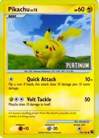 Pikachu - 70/100 [Platinum] — Burger King Promos 70