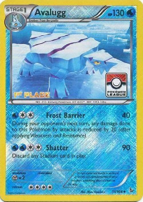 Avalugg - 31/106 (Pokemon League) [1st Place] — League & Championship Cards 31 Pokémon card