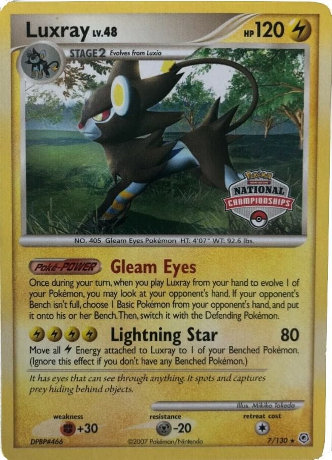 Luxray - 7/130 (National Championships) — League & Championship Cards 7 Pokémon card