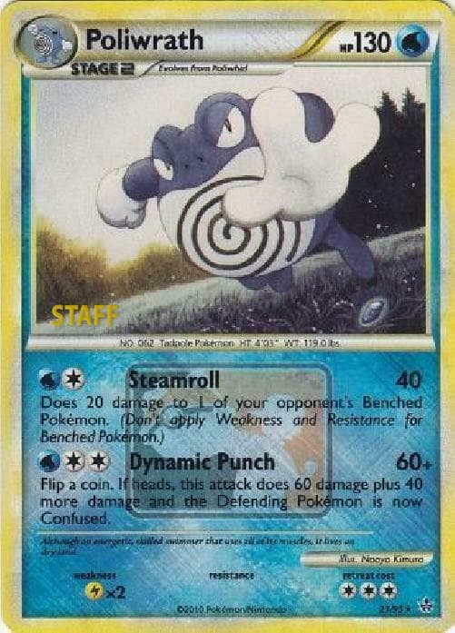 Poliwrath - 21/95 (League Promo) [Staff] — League & Championship Cards 21 Pokémon card