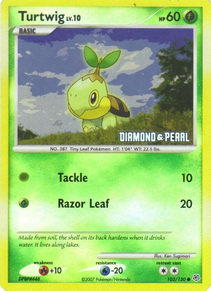 Turtwig - 103/130 [Diamond & Pearl] — Burger King Promos 103 Pokémon card