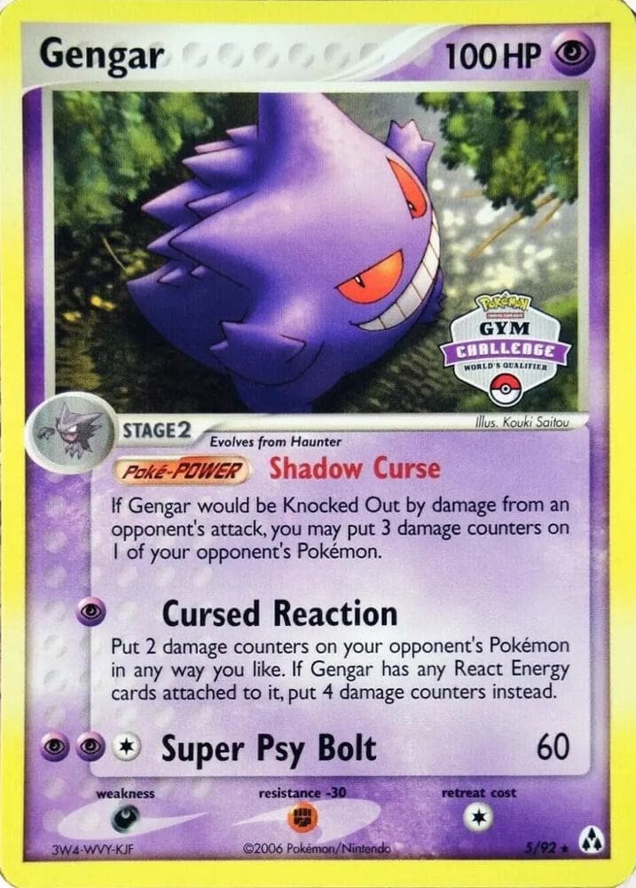 Gengar - 5/92 (Gym Challenge) — League & Championship Cards 5 Pokémon card