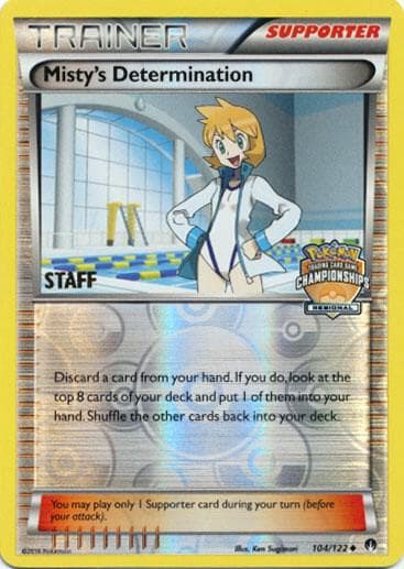 Misty's Determination - 104/122 (Regional Championships) [Staff] — League & Championship Cards 104 Pokémon card