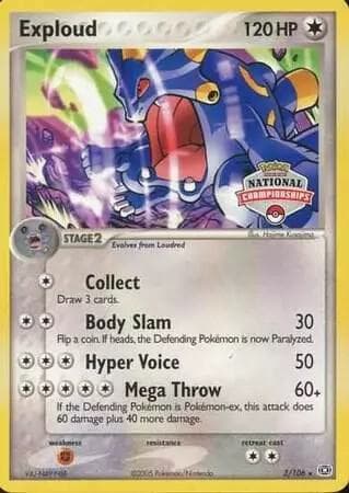 Exploud - 3/106 (National Championships) — League & Championship Cards 3 Pokémon card
