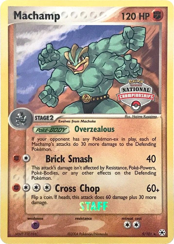 Machamp - 9/101 (National Championships) [Staff] — League & Championship Cards 9 Pokémon card