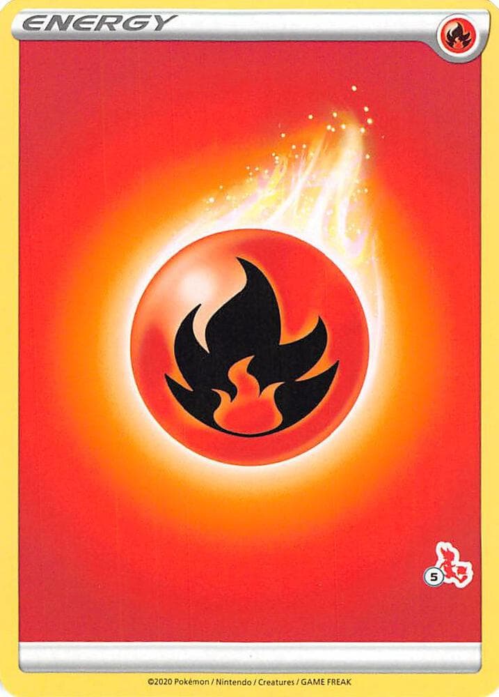 Fire Energy (#5 Cinderace Stamped) — Battle Academy 2022 5 Pokémon card