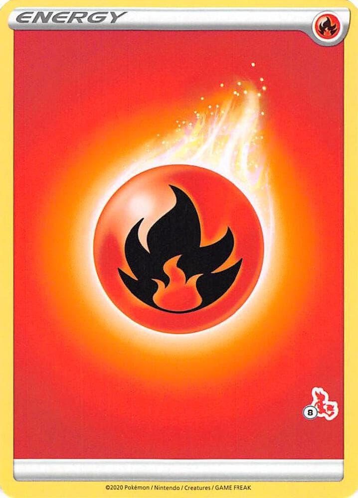 Fire Energy (#8 Cinderace Stamped) — Battle Academy 2022 8 Pokémon card