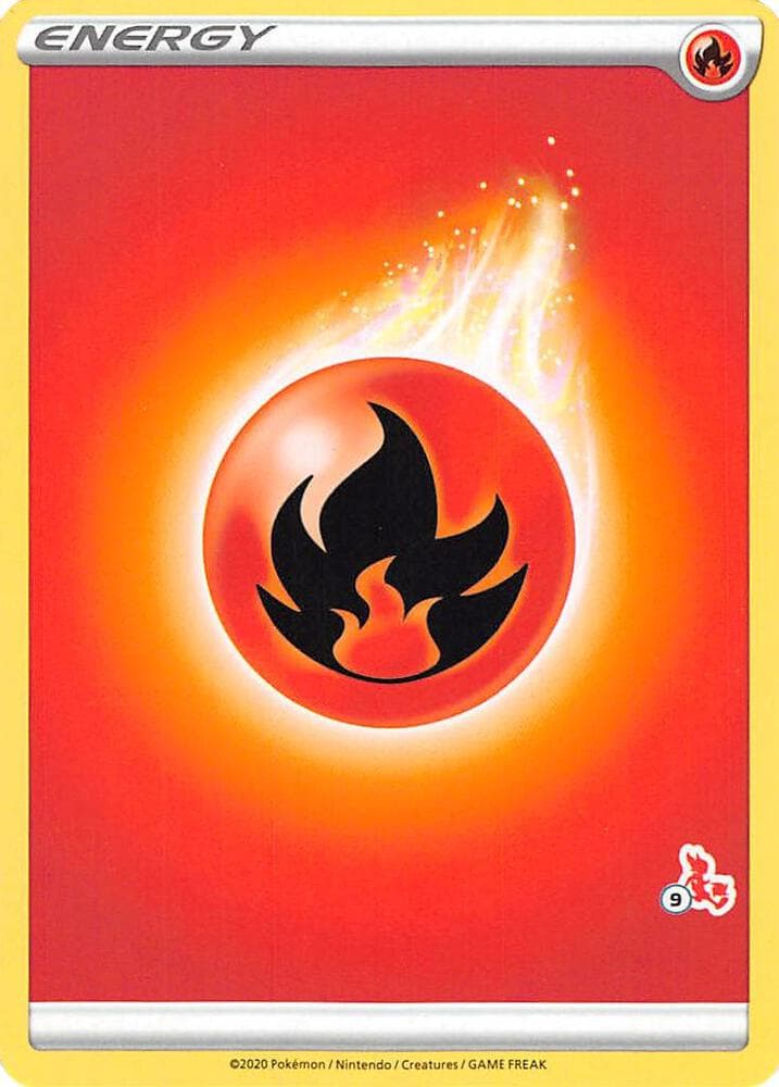 Fire Energy (#9 Cinderace Stamped) — Battle Academy 2022 9 Pokémon card
