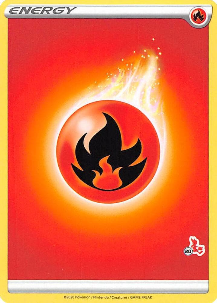 Fire Energy (#20 Cinderace Stamped) — Battle Academy 2022 20 Pokémon card