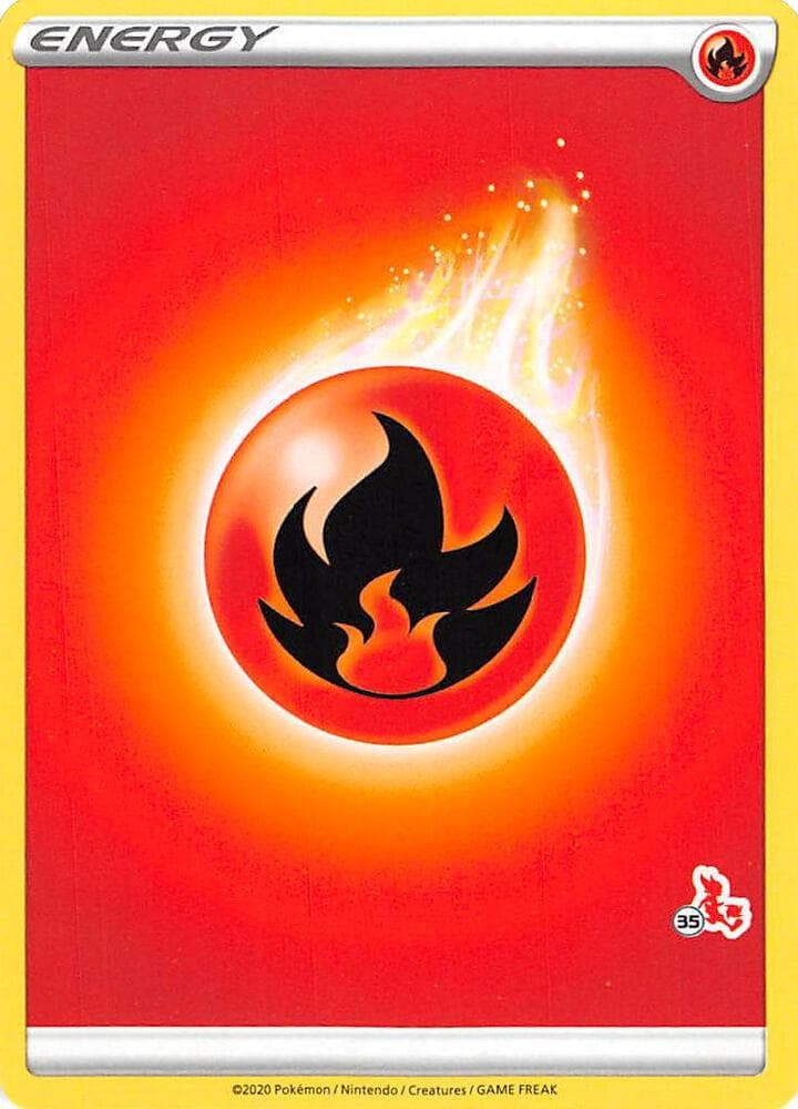 Fire Energy (#35 Cinderace Stamped) — Battle Academy 2022 35 Pokémon card
