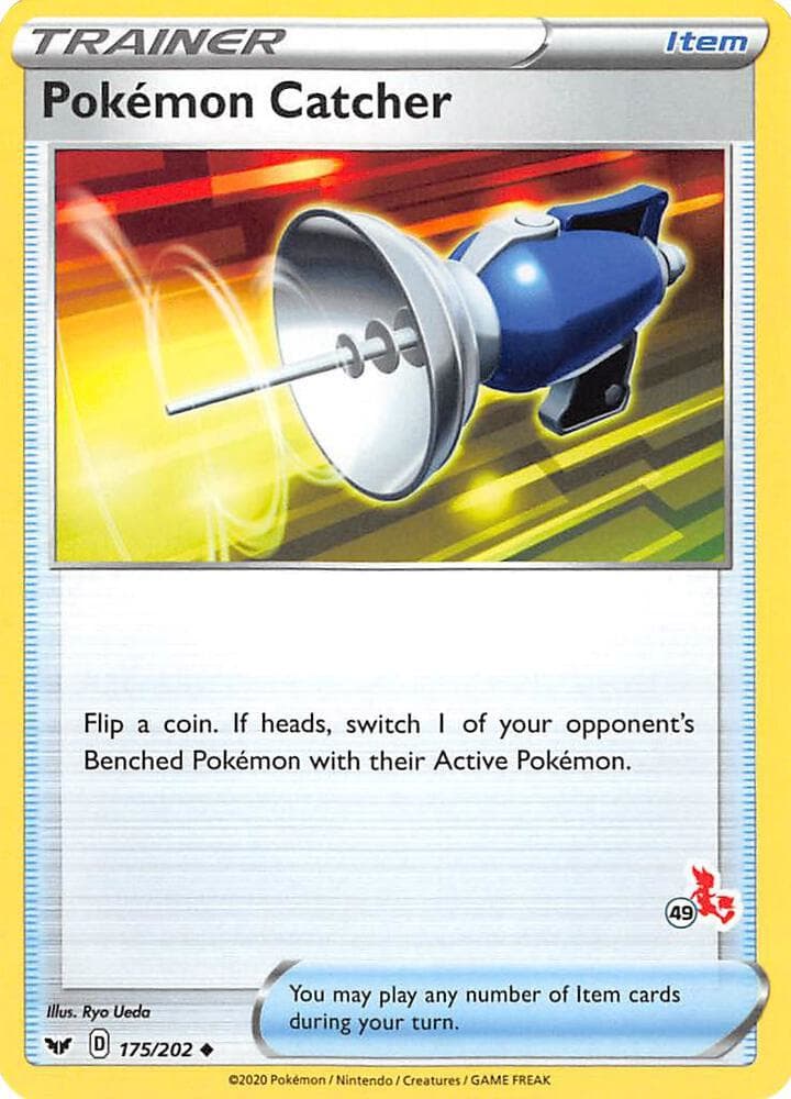 Pokemon Catcher - 175/202 (#49 Cinderace Stamped) — Battle Academy 2022 175 Pokémon card