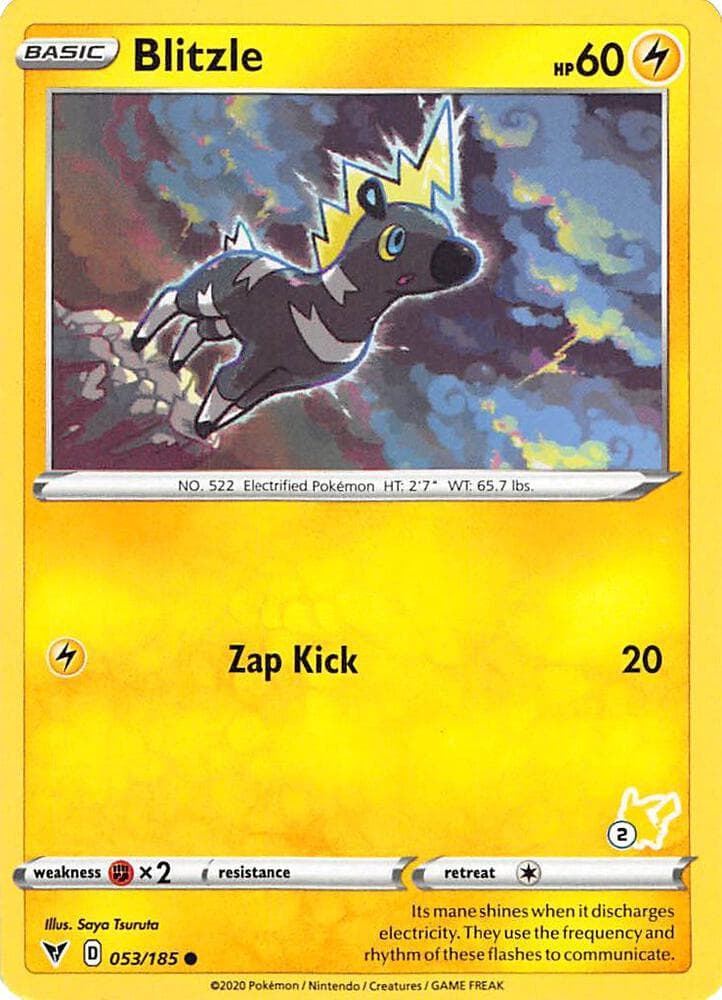 Blitzle - 053/185 (#2 Pikachu Stamped) — Battle Academy 2022 53 Pokémon card