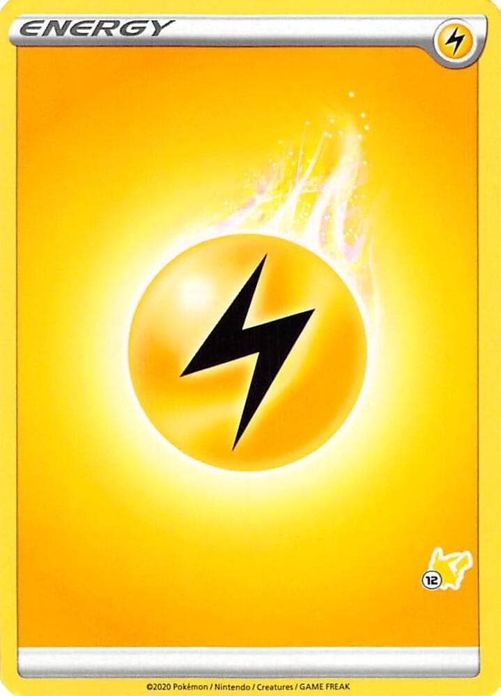 Lightning Energy (#12 Pikachu Stamped) — Battle Academy 2022 12 Pokémon card