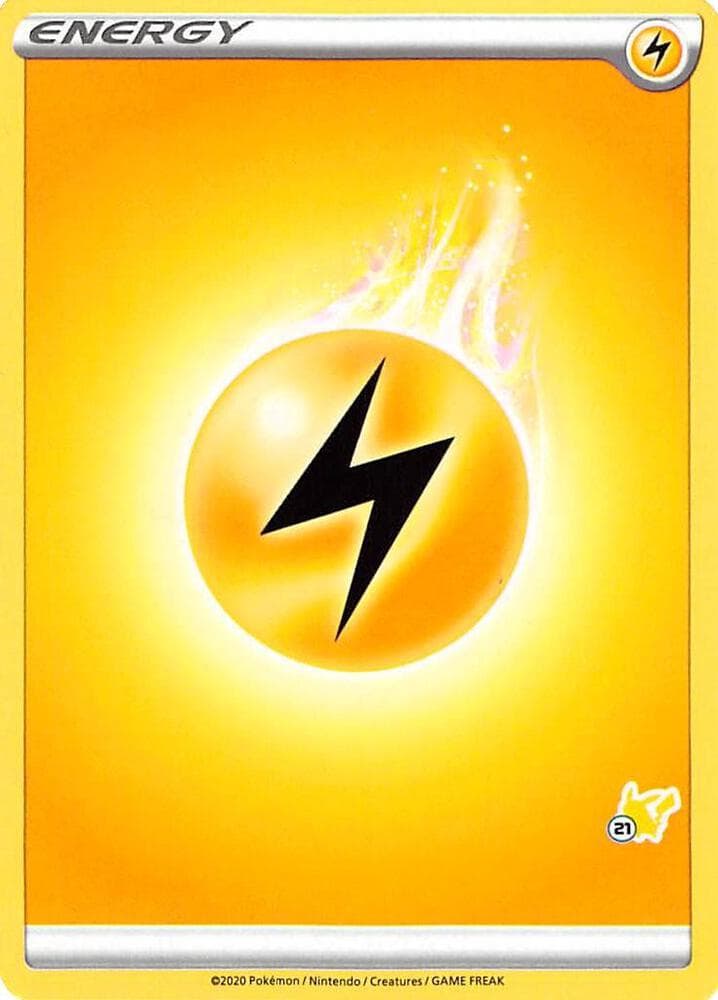 Lightning Energy (#21 Pikachu Stamped) — Battle Academy 2022 21 Pokémon card