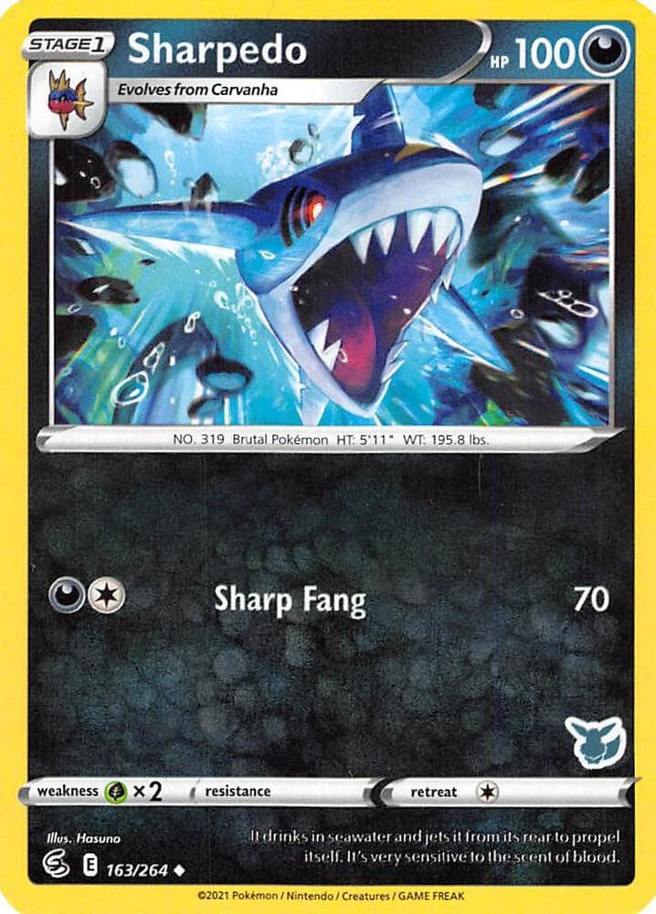Sharpedo - 163/264 (Eevee Stamped) — Battle Academy 2022 163 Pokémon card