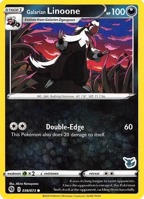 Galarian Linoone - 036/073 (Eevee Stamped) — Battle Academy 2022 36 Pokémon card