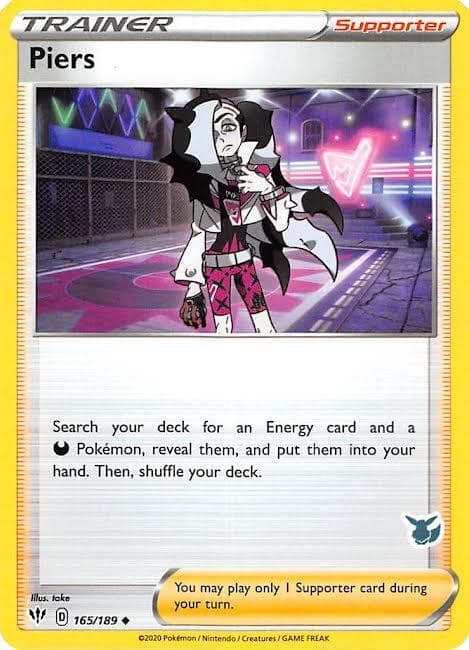Piers - 165/189 (Eevee Stamped) — Battle Academy 2022 165 Pokémon card