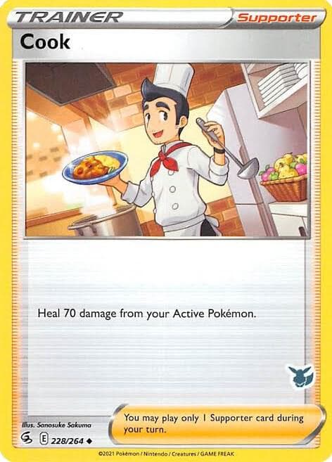 Cook - 228/264 (Eevee Stamped) — Battle Academy 2022 228 Pokémon card