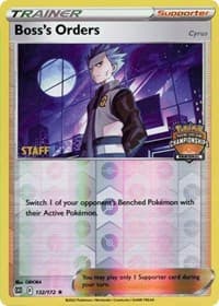 Boss's Orders [Cyrus] - 132/172 (Regional Championships) [Staff] — League & Championship Cards 132 Pokémon card