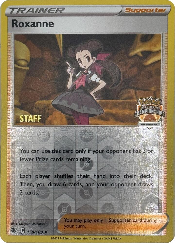 Roxanne - 150/189 (Regional Championships) [Staff] — League & Championship Cards 150 Pokémon card