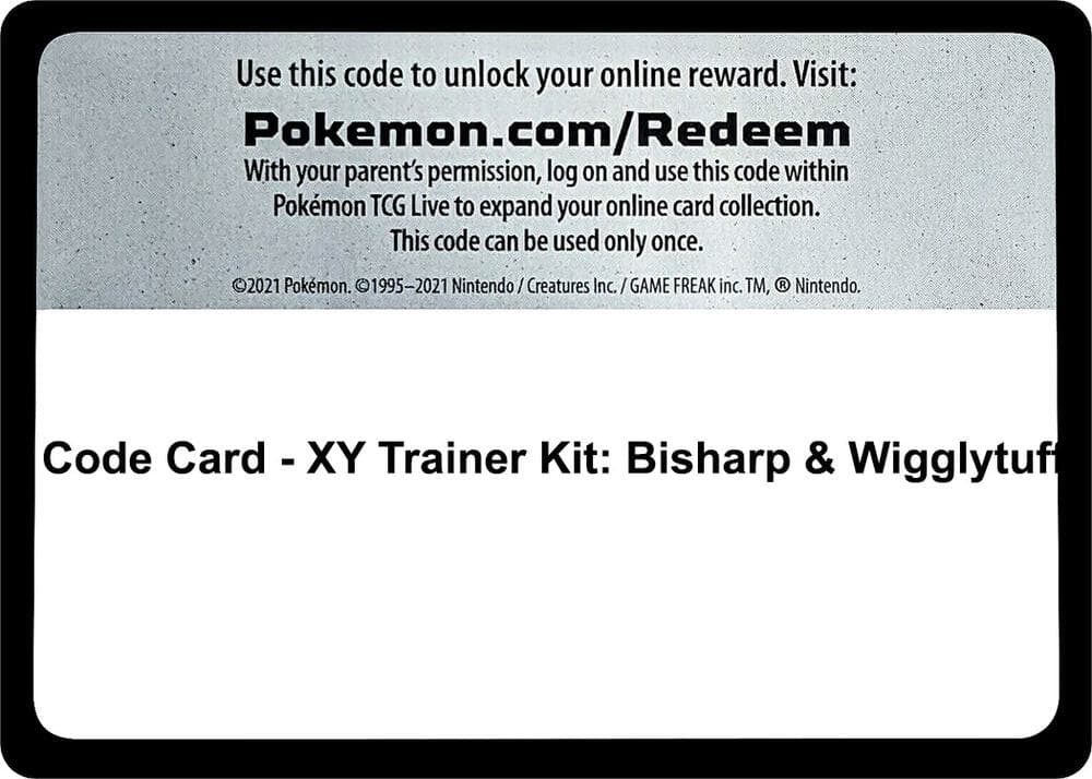 Code Card - XY Trainer Kit: Bisharp & Wigglytuff — XY Trainer Kit: Bisharp & Wigglytuff p283260 Pokémon card