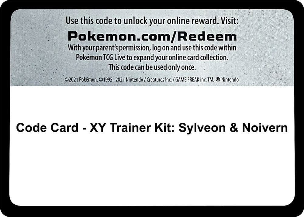 Code Card - XY Trainer Kit: Sylveon & Noivern — XY Trainer Kit: Sylveon & Noivern p283261 Pokémon card