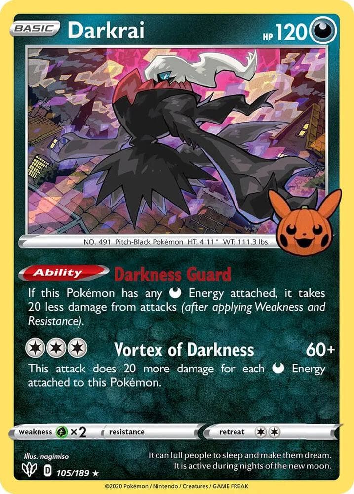 Darkrai — Trick or Trade BOOster Bundle 105 Pokémon card