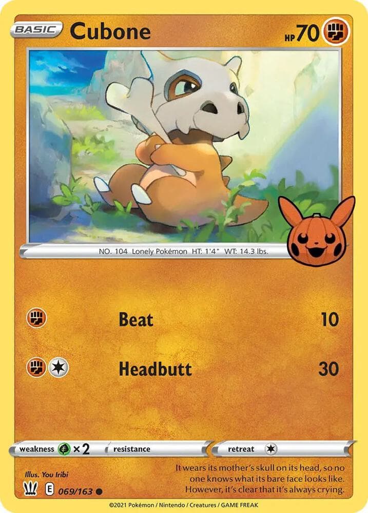 Cubone — Trick or Trade BOOster Bundle 69 Pokémon card