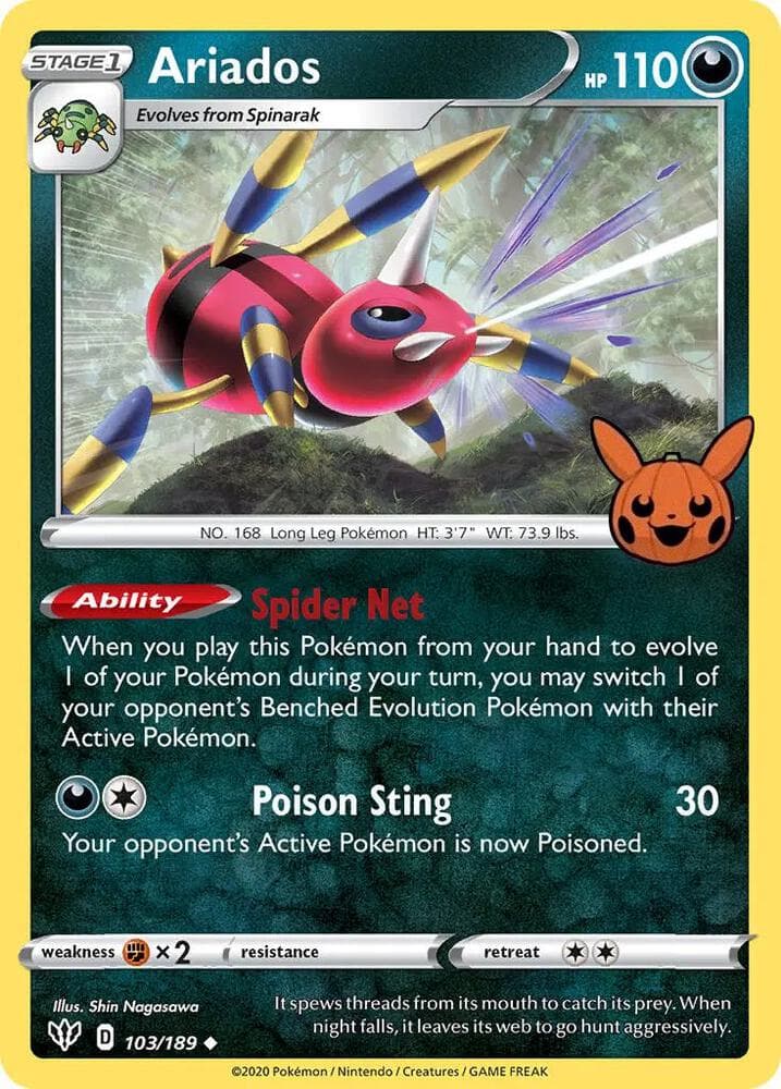 Ariados — Trick or Trade BOOster Bundle 103 Pokémon card