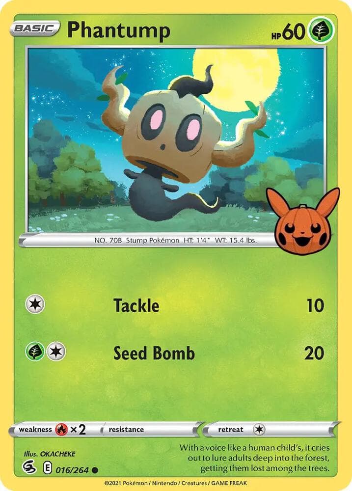 Phantump — Trick or Trade BOOster Bundle 16 Pokémon card