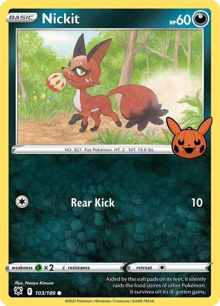 Nickit — Trick or Trade BOOster Bundle 103 Pokémon card