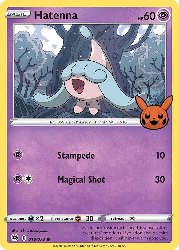 Hatenna — Trick or Trade BOOster Bundle 18 Pokémon card