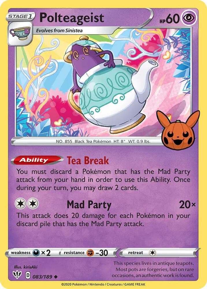 Polteageist — Trick or Trade BOOster Bundle 83 Pokémon card