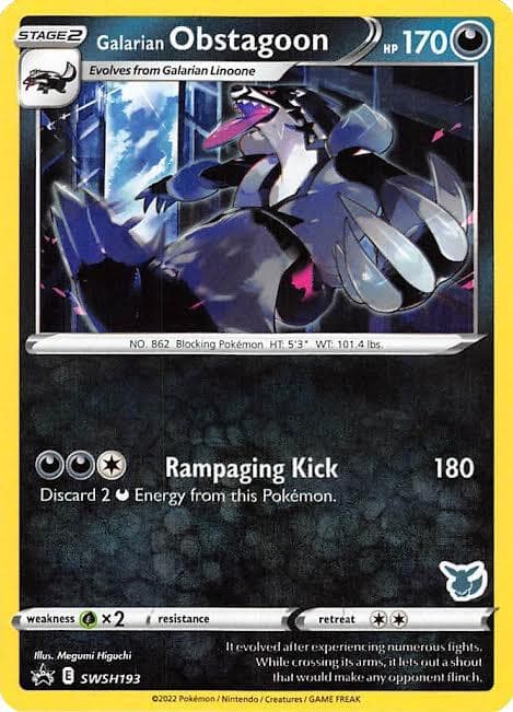 Galarian Obstagoon - SWSH193 (Eevee Stamped) — Battle Academy 2022 SWSH193 Pokémon card