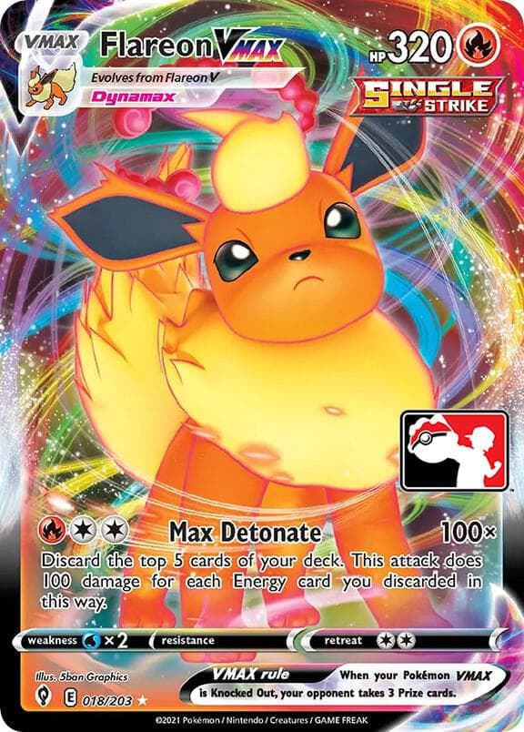 Flareon VMAX — Prize Pack Series Cards 18 Pokémon card