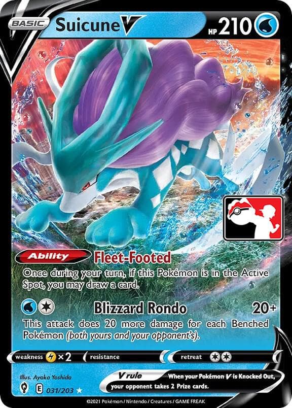 Suicune V — Prize Pack Series Cards 31 Pokémon card