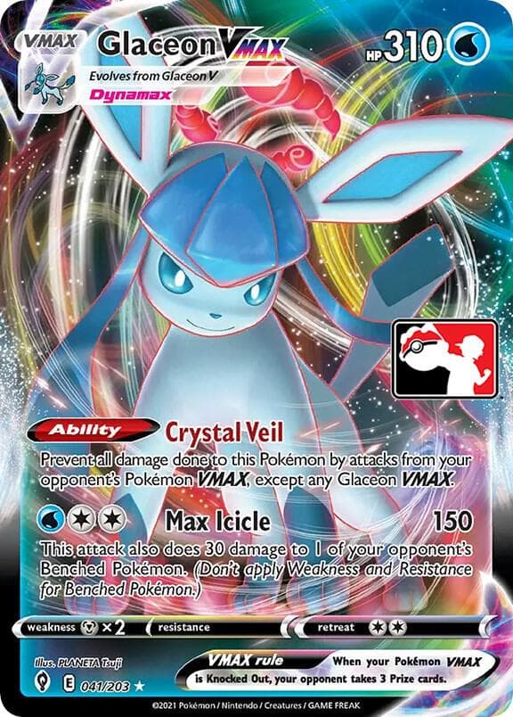 Glaceon VMAX — Prize Pack Series Cards 41 Pokémon card