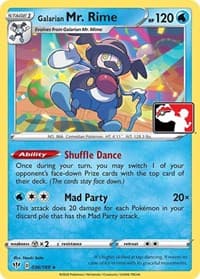Galarian Mr. Rime — Prize Pack Series Cards 36 Pokémon card