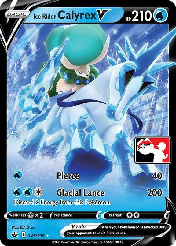 Ice Rider Calyrex V — Prize Pack Series Cards 45 Pokémon card