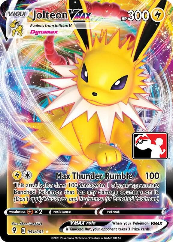 Jolteon VMAX — Prize Pack Series Cards 51 Pokémon card