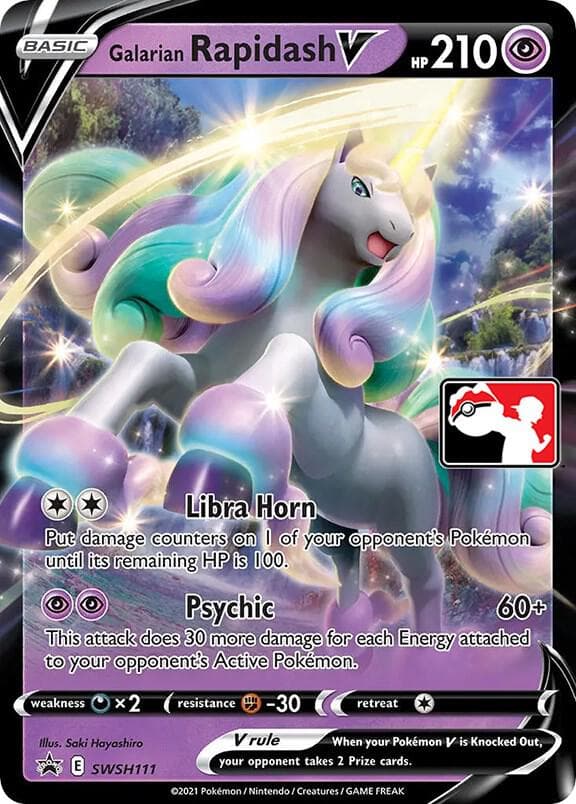 Galarian Rapidash V - SWSH111 — Prize Pack Series Cards SWSH111 Pokémon card
