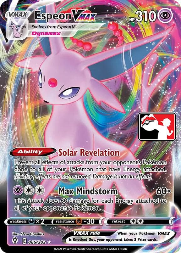 Espeon VMAX — Prize Pack Series Cards 65 Pokémon card