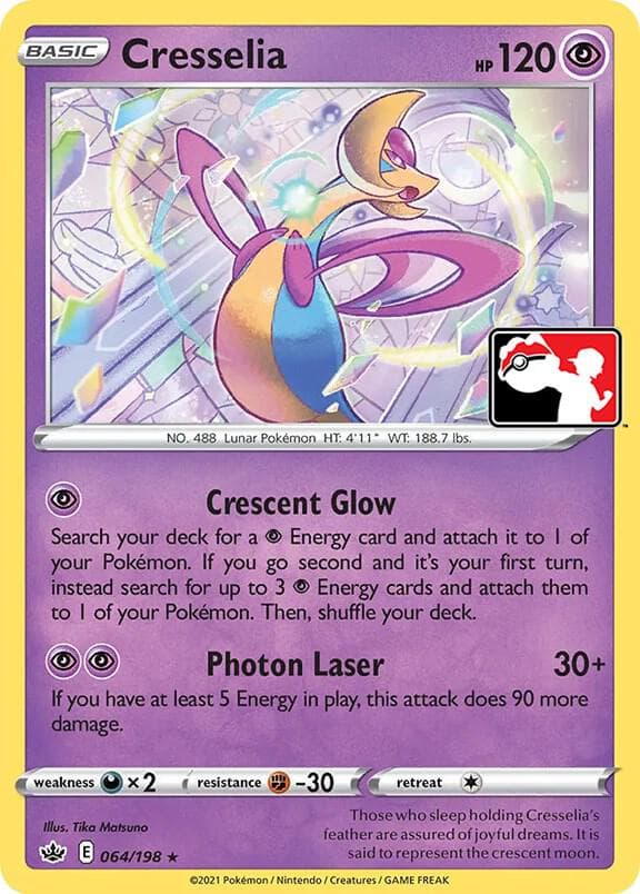 Cresselia — Prize Pack Series Cards 64 Pokémon card